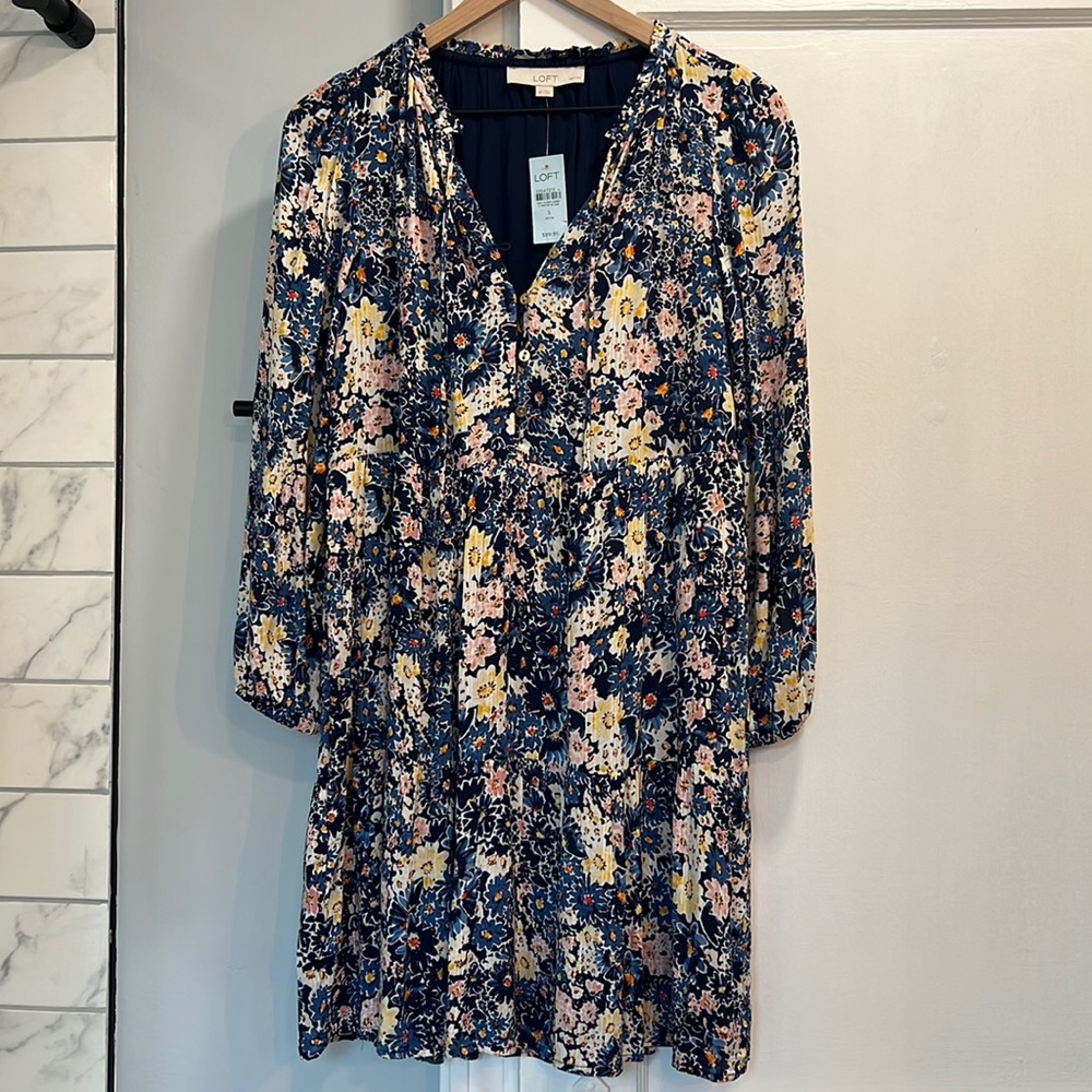 Loft Blue Floral Sundress